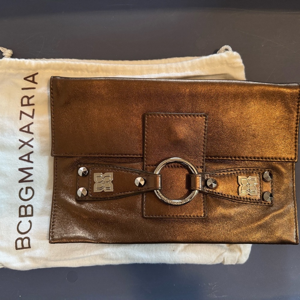 BCBGMAXAZRIA Bronze Clutch Bag